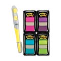 Post-It FLAGS, VALUPK, 1"", W/HIGHLITER PK MMM680PPBGVA